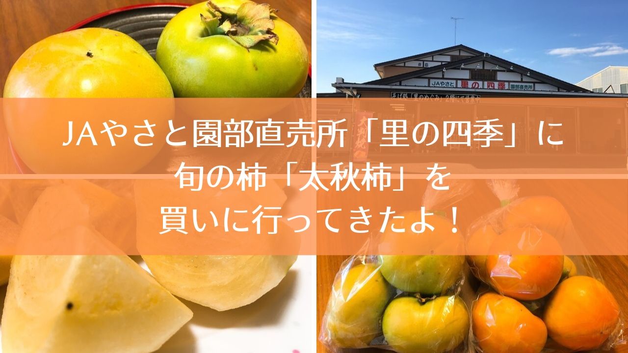 JAやさと園部直売所「里の四季」に旬の柿「太秋柿」を買いに行ってきたよ！